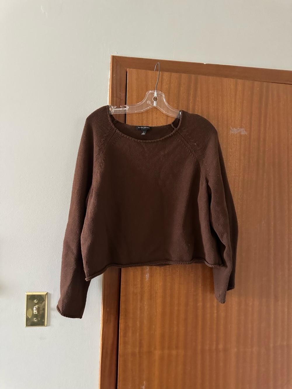 Banana Republic Brown Knit Crewneck Sweater
